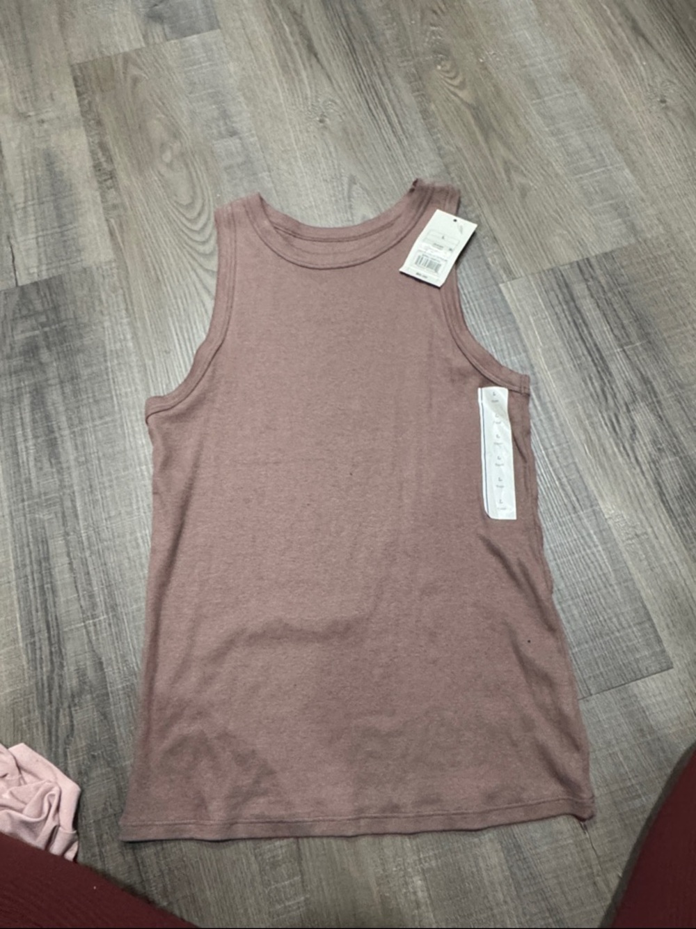 a new day Ribbed Tank Top - Dusty Mauve